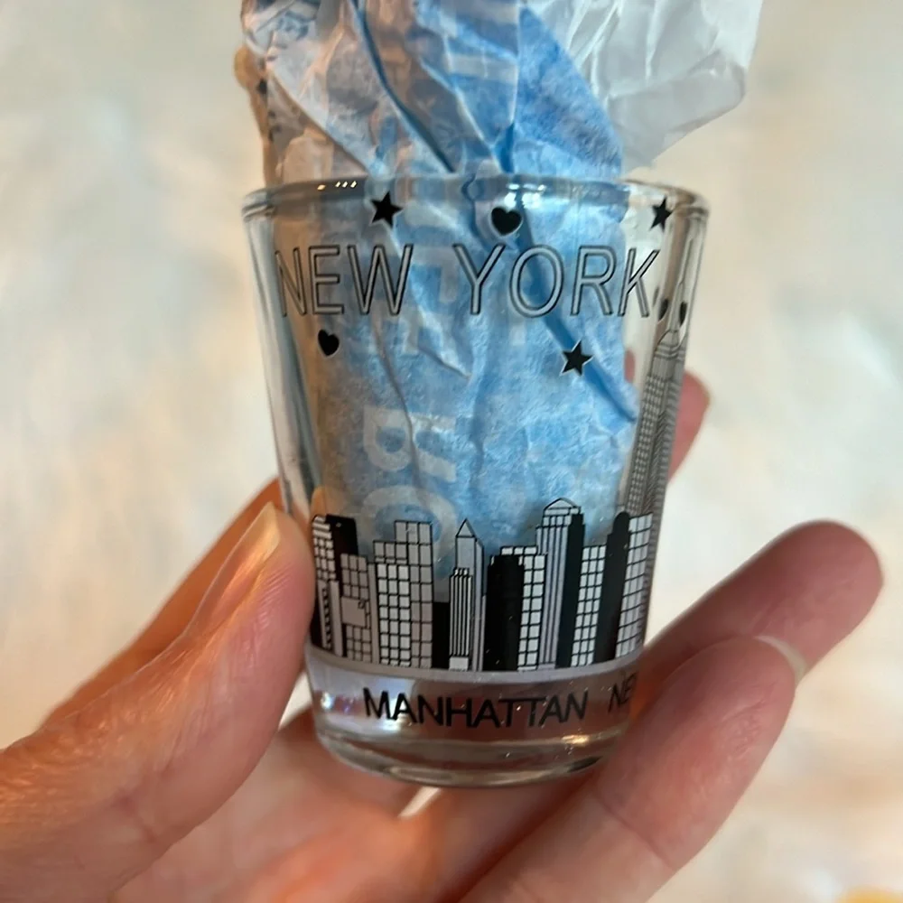 Set of 8 Shot Glasses NEW YORK, MEXICO, HOUSTON TEXAS, REPUBLICA DOMINICANA